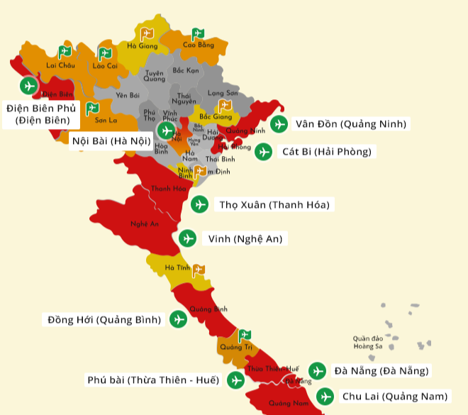 Ban do san bay Viet Nam